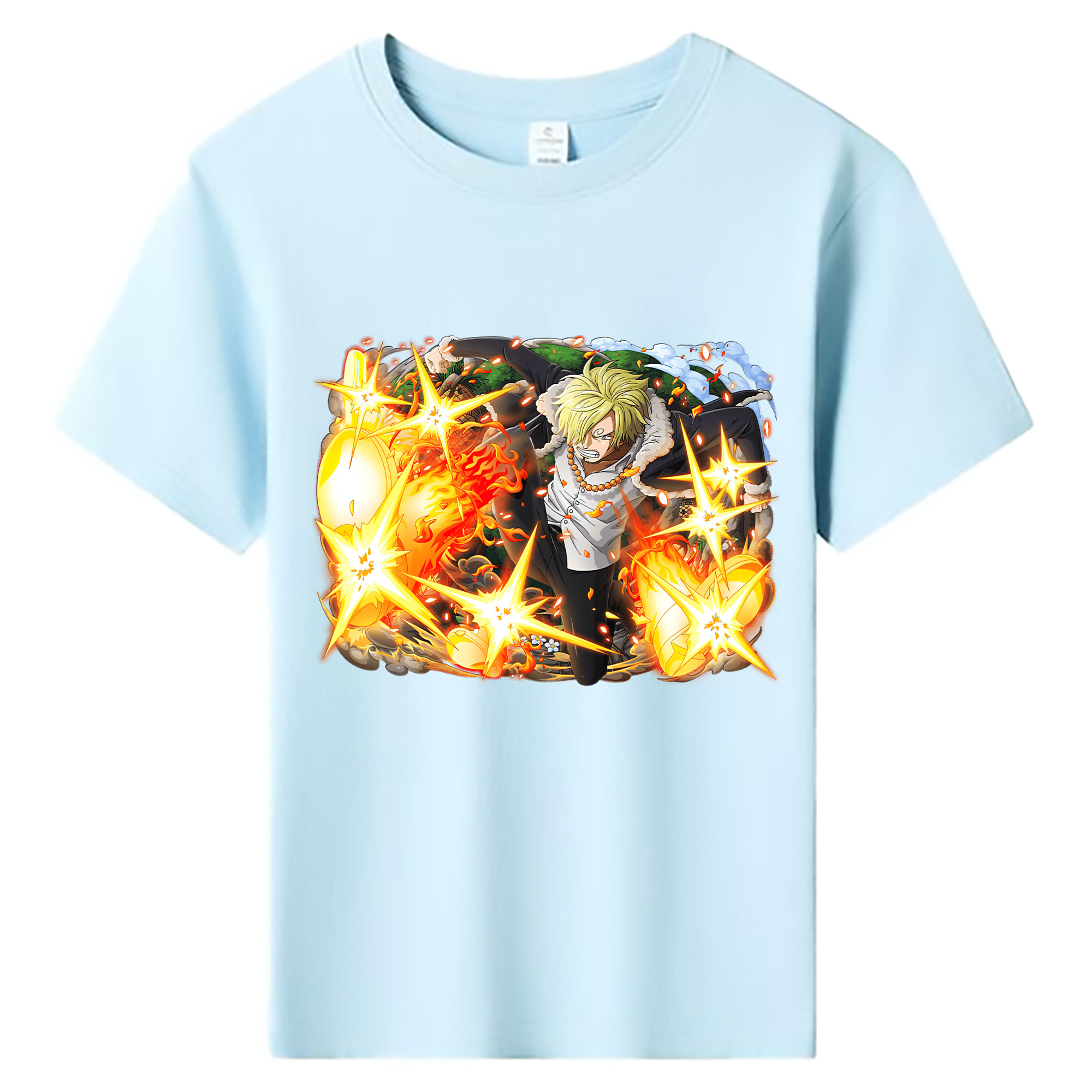 （画像用） ワンピース サンジ ONE PIECE Sanji 綿100％キッズTシャツ（フロントプリント）